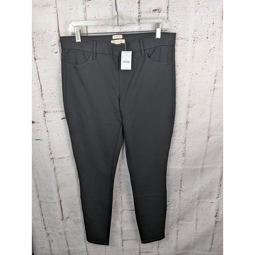 J Crew Gigi Pant Black Slim Tapered Stretch Trousers G9111 Size 10 NEW